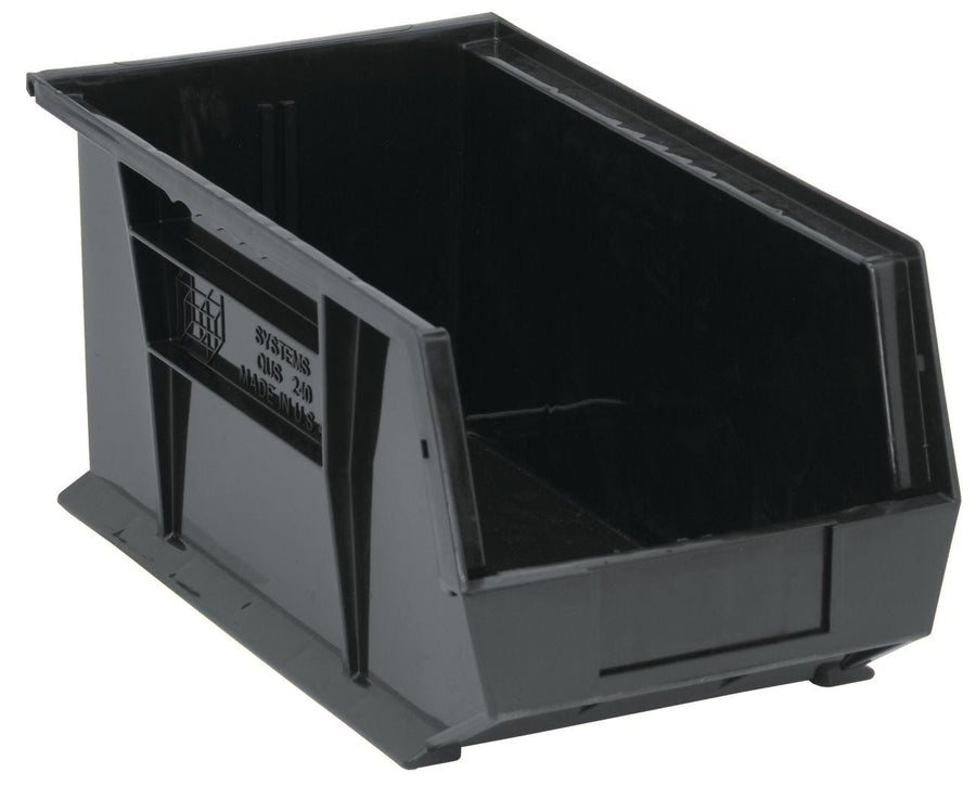 Quantum Storage Systems QUS240BK Stacking or Hanging Bin Black Carton of 12 MTESolutions