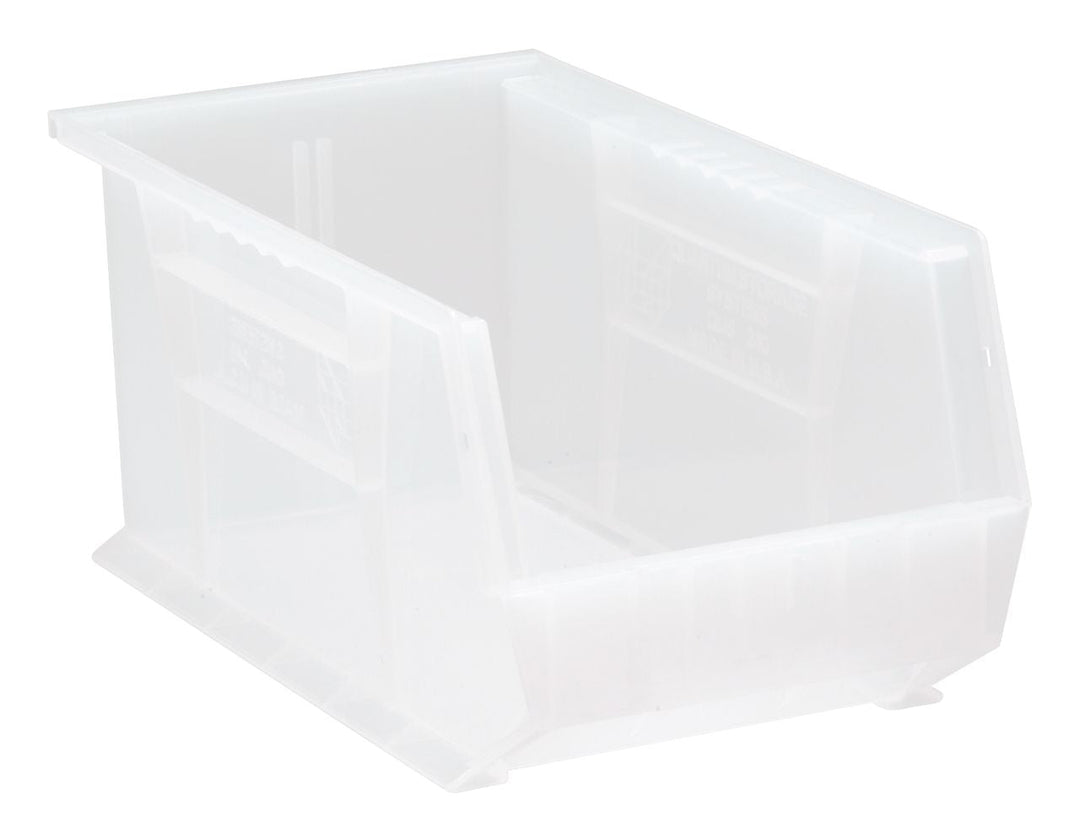 Quantum Storage Systems QUS240CL Stacking or Hanging Bin Clear Carton of 12 MTESolutions