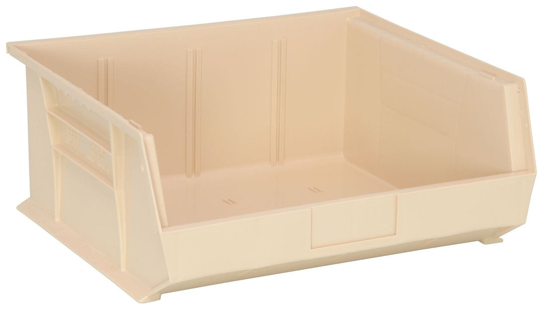 Quantum Storage Systems QUS250IV Stacking or Hanging Bin Ivory Carton of 6 MTESolutions