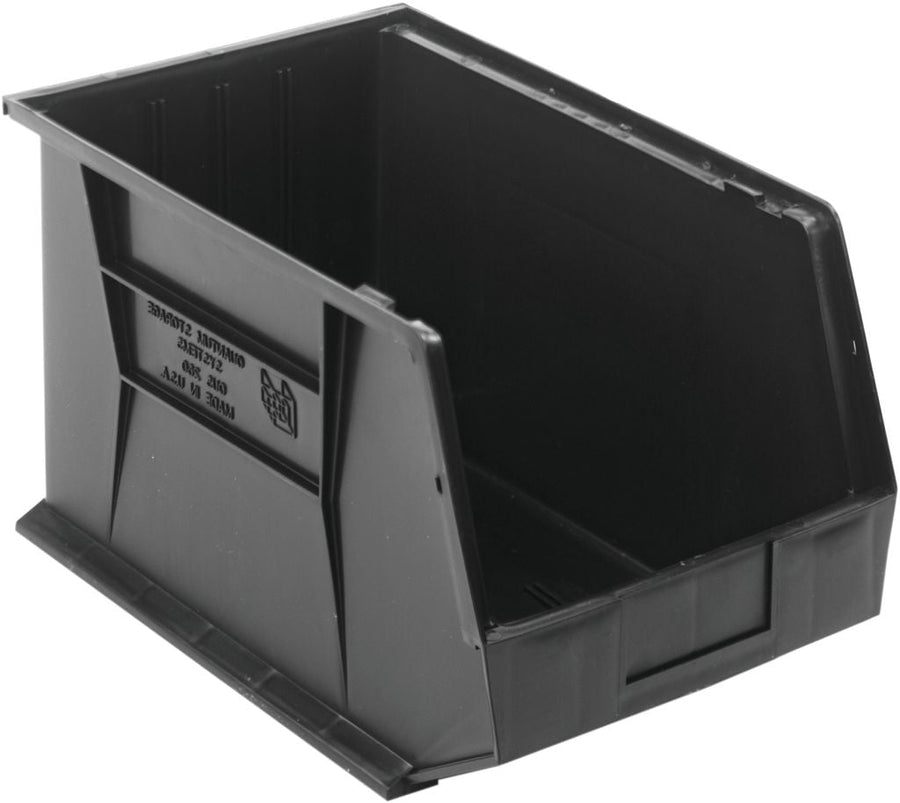 Quantum Storage Systems QUS260BK Stacking or Hanging Bin Black Carton of 4 MTESolutions