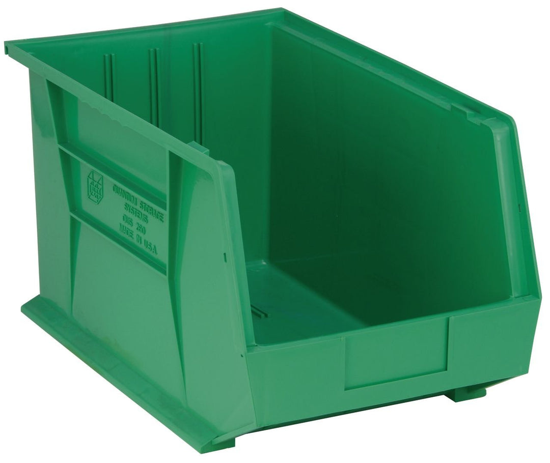 Quantum Storage Systems QUS260GN Stacking or Hanging Bin Green Carton of 4 MTESolutions