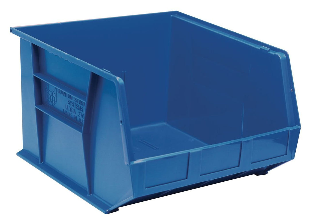Quantum Storage Systems QUS270BL Stacking or Hanging Bin Blue Carton of 3 MTESolutions