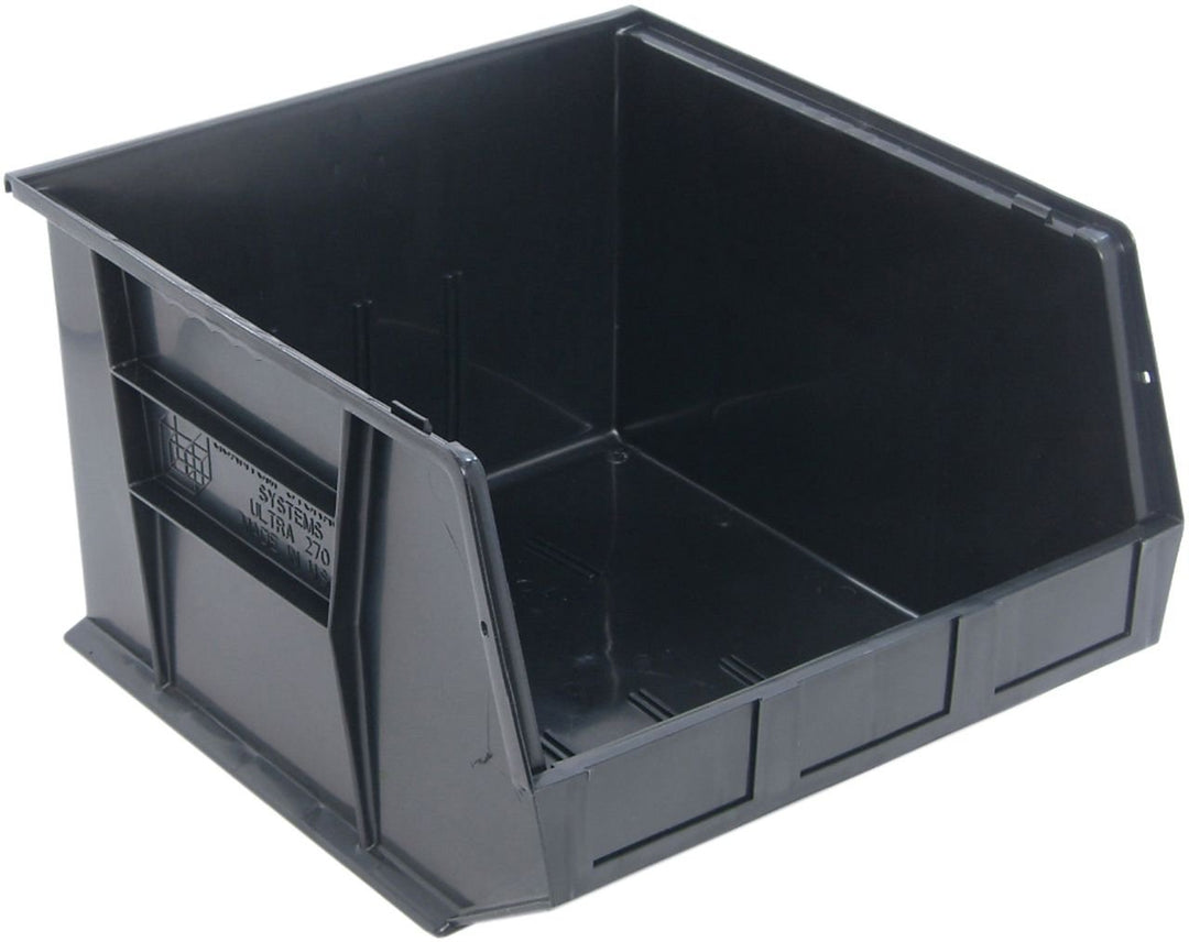 Quantum Storage Systems QUS270BR Stacking or Hanging Bin Black Carton of 3 MTESolutions