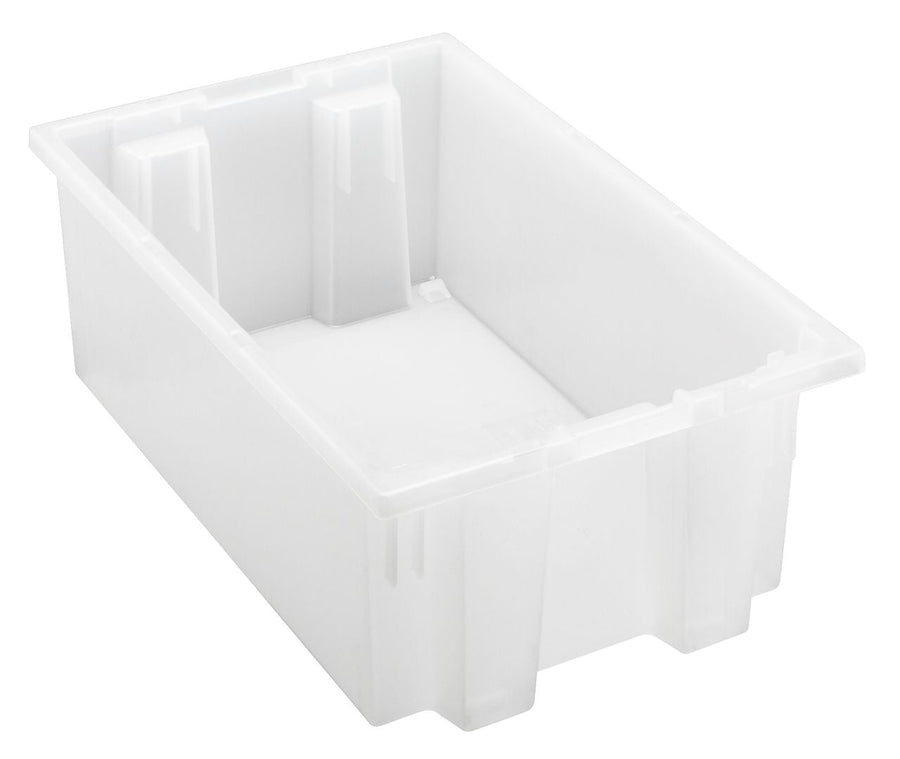 Quantum Storage Systems SNT180CL Stack and Nest Tote Clear Carton of 6 MTESolutions