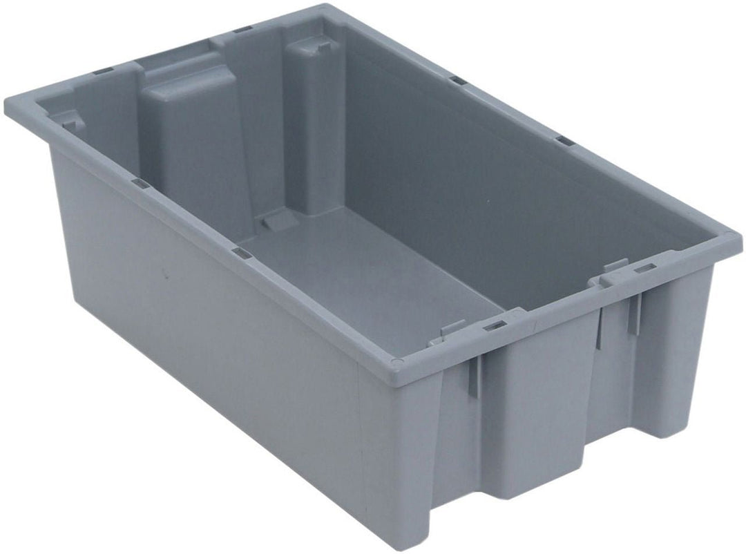 Quantum Storage Systems SNT180GY Stack and Nest Tote Gray Carton of 6 MTESolutions