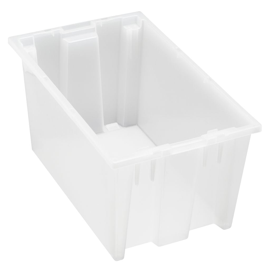 Quantum Storage Systems SNT185CL Stack and Nest Tote Clear Carton of 6 MTESolutions