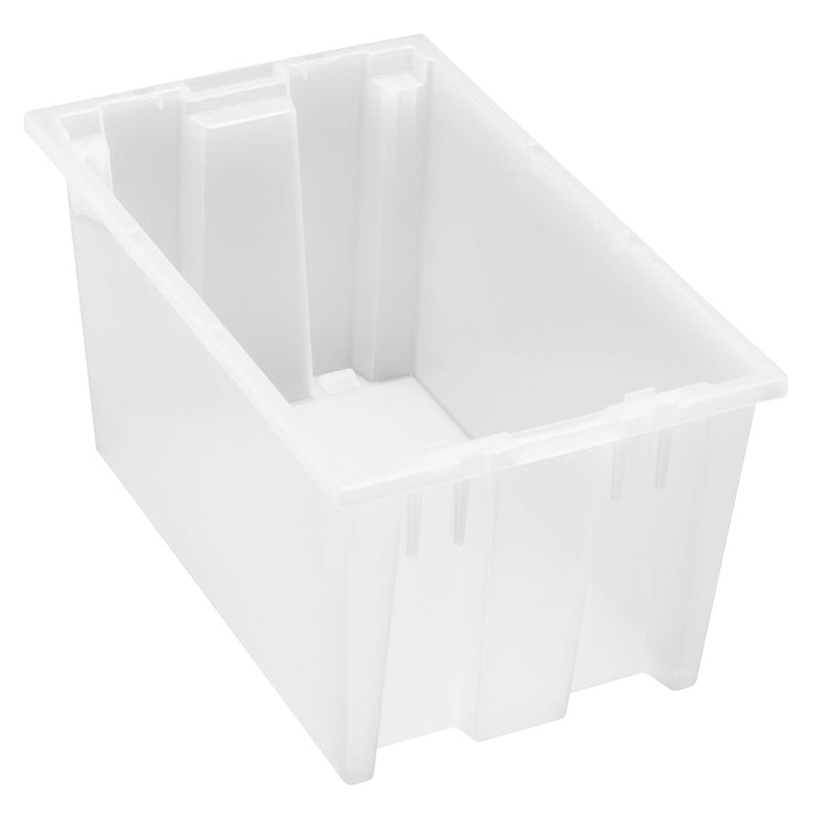 Quantum Storage Systems SNT185CL Stack and Nest Tote Clear Carton of 6 MTESolutions