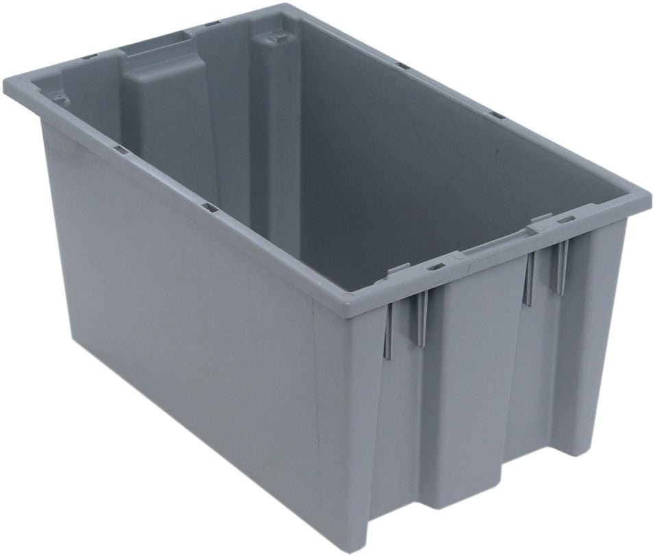 Quantum Storage Systems SNT185GY Stack and Nest Tote Gray Carton of 6 MTESolutions
