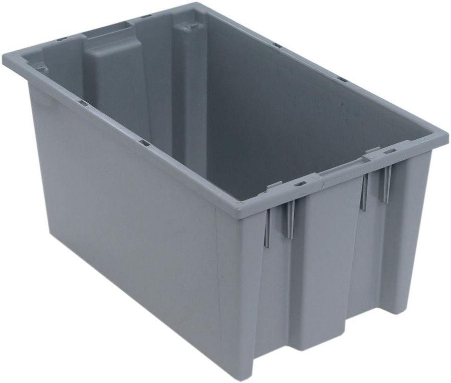 Quantum Storage Systems SNT185GY Stack and Nest Tote Gray Carton of 6 MTESolutions