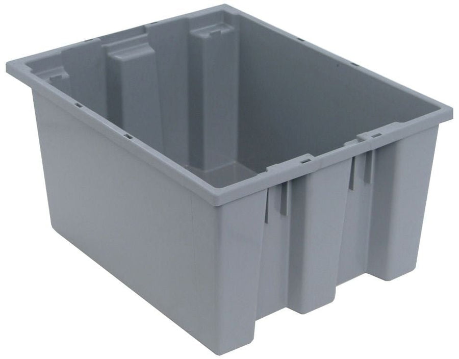 Quantum Storage Systems SNT190GY Stack and Nest Tote Gray Carton of 6 MTESolutions