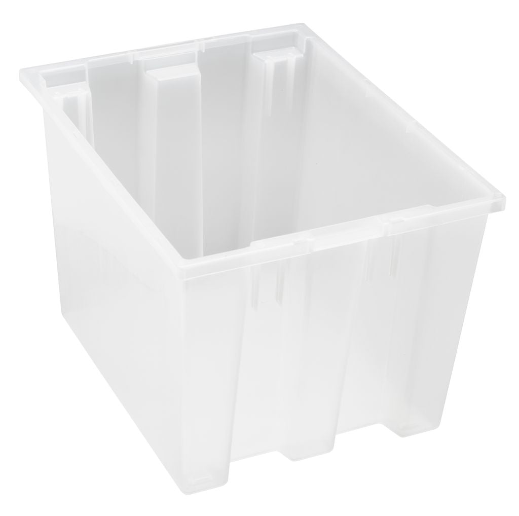 Quantum Storage Systems SNT195CL Stack and Nest Tote Clear Carton of 6 MTESolutions