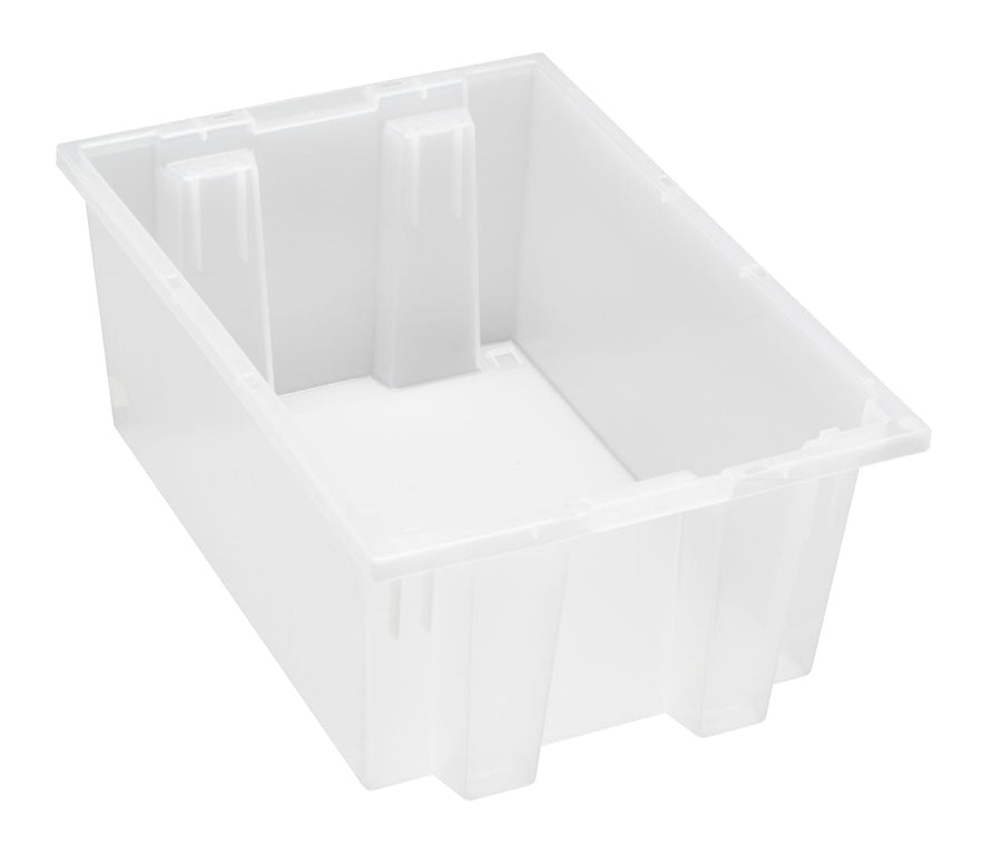 Quantum Storage Systems SNT200CL Stack and Nest Tote Clear Carton of 6 MTESolutions