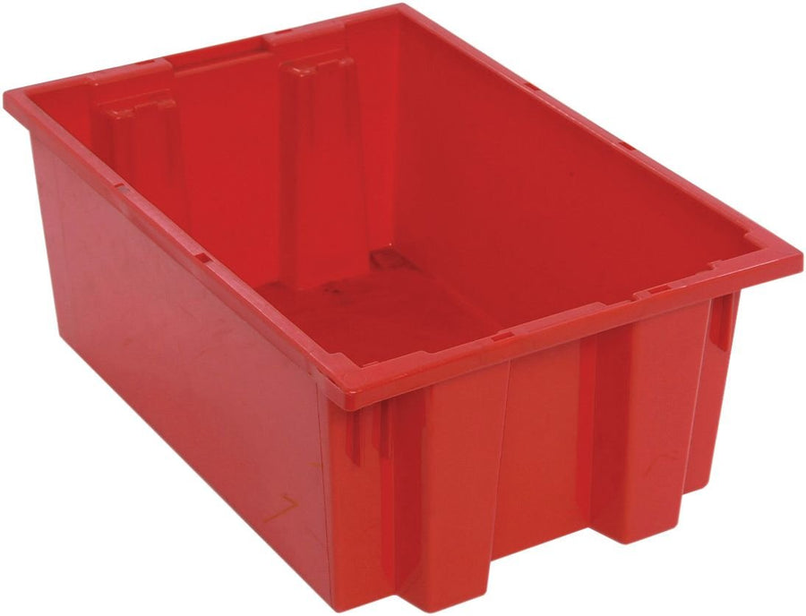 Quantum Storage Systems SNT200RD Stack and Nest Tote Red Carton of 6 MTESolutions