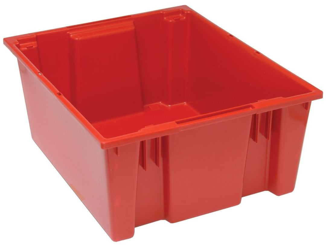 Quantum Storage Systems SNT225RD Stack and Nest Tote Red Carton of 3 MTESolutions