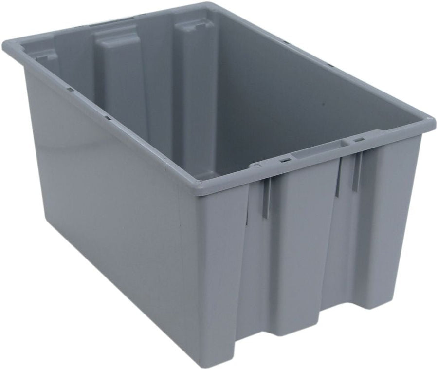 Quantum Storage Systems SNT240GY Stack and Nest Tote Gray Carton of 3 MTESolutions