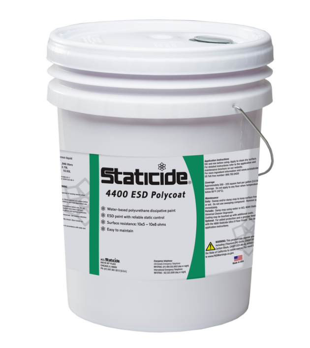 ACL Staticide 4400LG and 4400MG, Staticide® ESD Polycoat Paint, 1 Gallon/5 Gallons