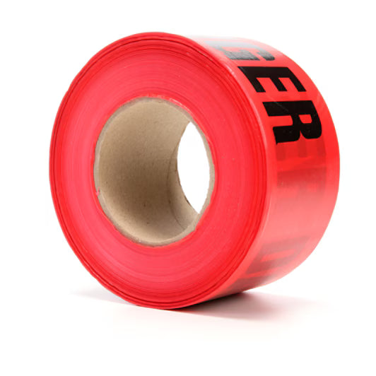 3M 7010397987 Scotch® Barricade Tape 357, DANGER, 3 in x 1000 ft, Red, 8 rolls/Case