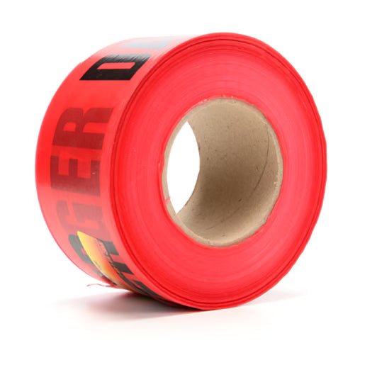 3M 7010397987 Scotch® Barricade Tape 357, DANGER, 3 in x 1000 ft, Red, 8 rolls/Case