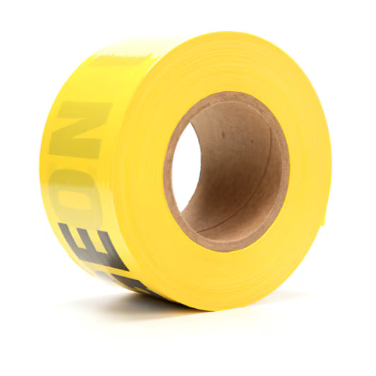3M 7100035358 Scotch® Barricade Tape 358, CAUTION HIGH VOLTAGE, 3 in x 1000 ft, Yellow, 8 rolls/Case