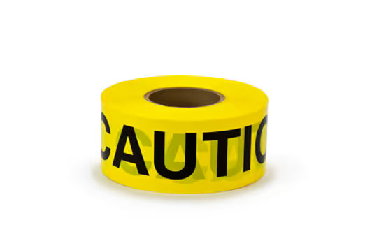 3M 7000133197 Scotch® Repulpable Barricade Tape 516, CAUTION, 3 in x 150 ft, Yellow, 8 rolls/Case