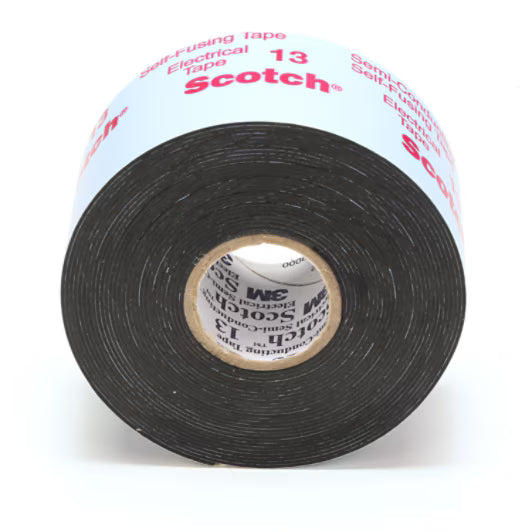 3M 7100139127 Scotch® Electrical Semi-Conducting Tape 13, 1-1/2 in x 15 ft, Printed, Black, 1 roll/carton, 45 rolls/Case