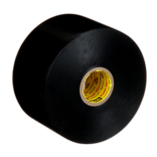 3M 7000058808 Scotch® Super 33+ Vinyl Electrical Tape, 2 in X 36 yd, 1 in Core, Black, 1 roll/carton, 25 rolls/Case