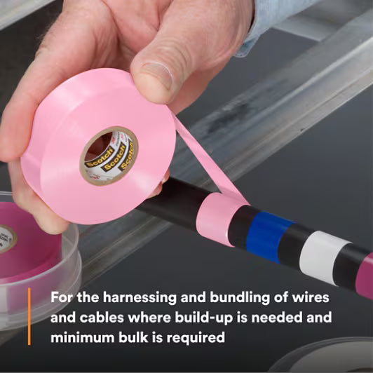 3M 7010411602 Scotch® Vinyl Color Coding Electrical Tape 35, 3/4 in x 66 ft, Pink, 10 rolls/carton