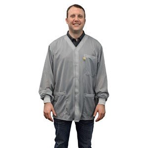 SCS 770020, Smock, Jacket, Gray, Knitted Cuffs, 3 Pockets, No Collar, XS MTESolutions