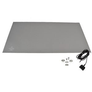SCS 770090, Table Mat Kit, Rubber, R3, Gray, With Hardware, 24 in x 48 in MTESolutions