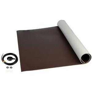 SCS 8261, Table Mat Roll, 3 - Layer Vinyl, 8200 Series, Brown, With Hardware, 24 in x 24 ft x 0.140 in MTESolutions