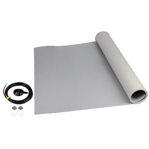 SCS 8263, Table Mat Roll, 3 - Layer Vinyl, 8200 Series, Gray, With Hardware, 24 in x 24 ft x 0.140 in, MOQ: 2 MTESolutions
