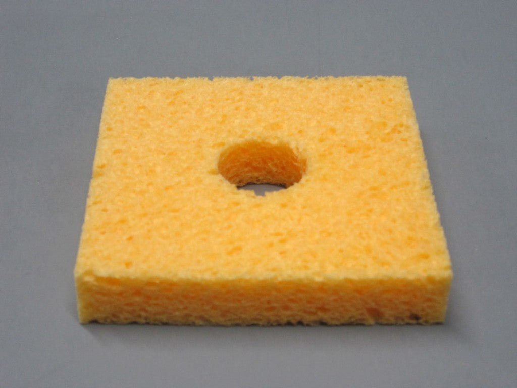 SIR Sponge S26 - P10, Soldering Sponge, 3.2" x 3.2" x 5/8" w/ Hole, Pack of 10, MOQ: 4 Packs MTESolutions