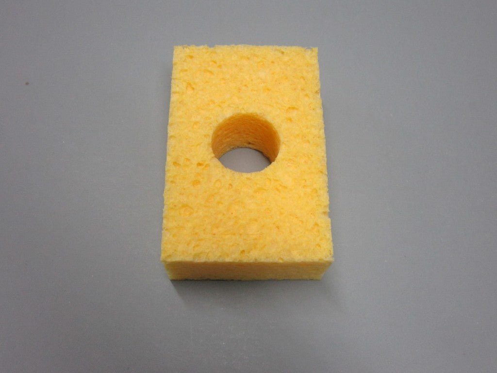 SIR Sponge S33 - P10, Soldering Sponge, 2.1" x 3.2" x 1" w/ Hole & 4 Slits, Pack fo 10, MOQ: 4 Packs MTESolutions