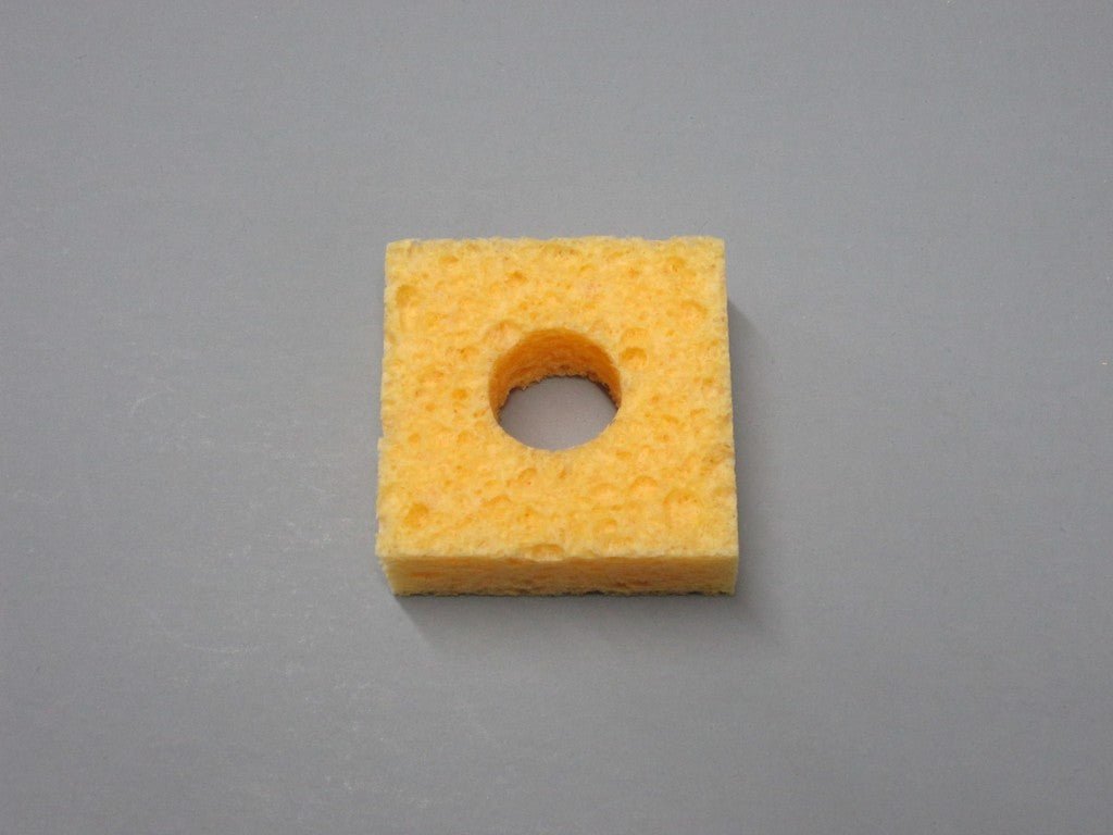 SIR Sponge S413 - P10, Soldering Sponge, 1.6" x 1.6" x 5/8" w/ Hole, Pack of 10, MOQ: 6 Packs MTESolutions