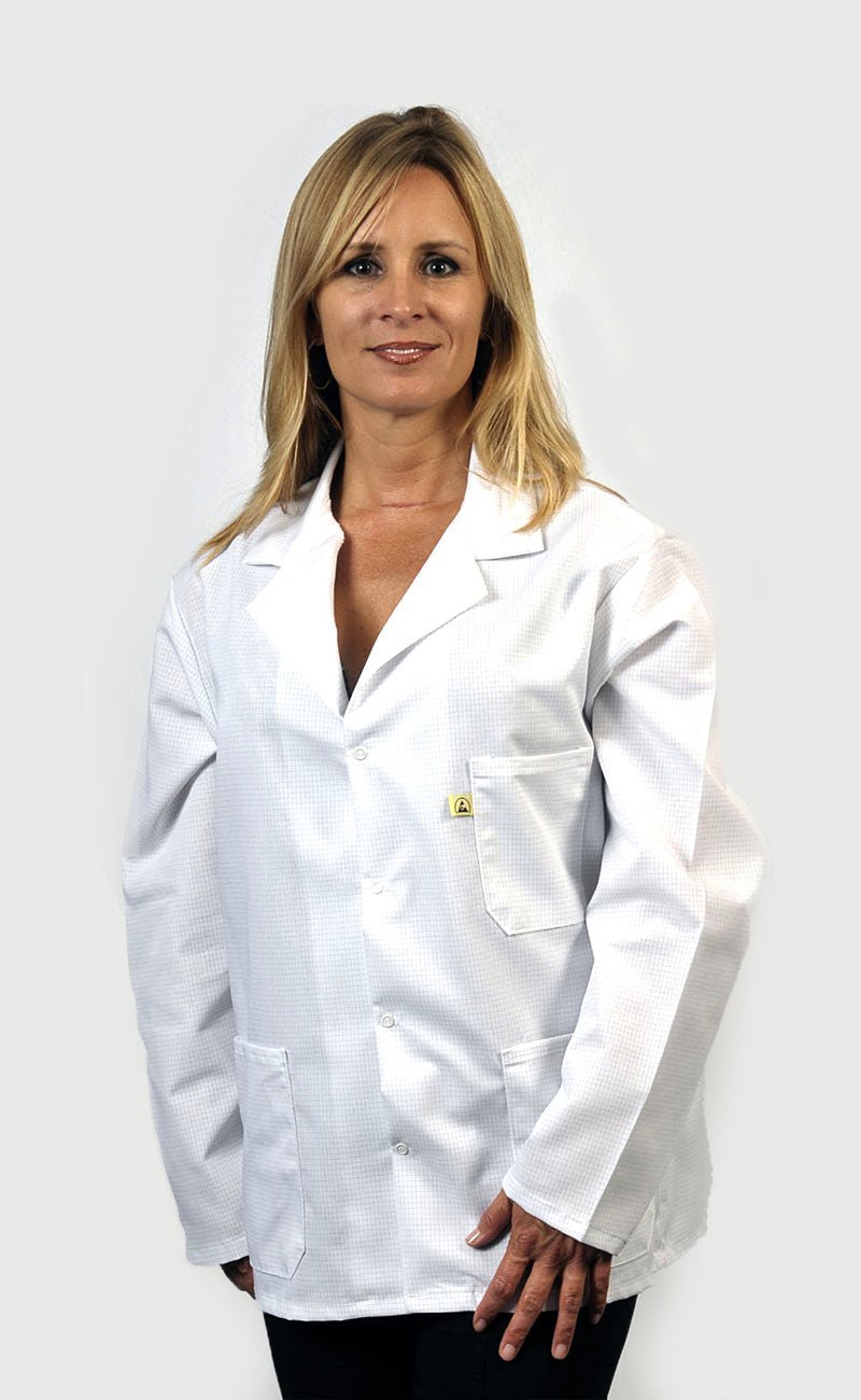 Tech Wear 361ACQ - 4XL Smock - Nylostat Fabric - Jacket - 3 Pocket Color = White, 4XL MTESolutions