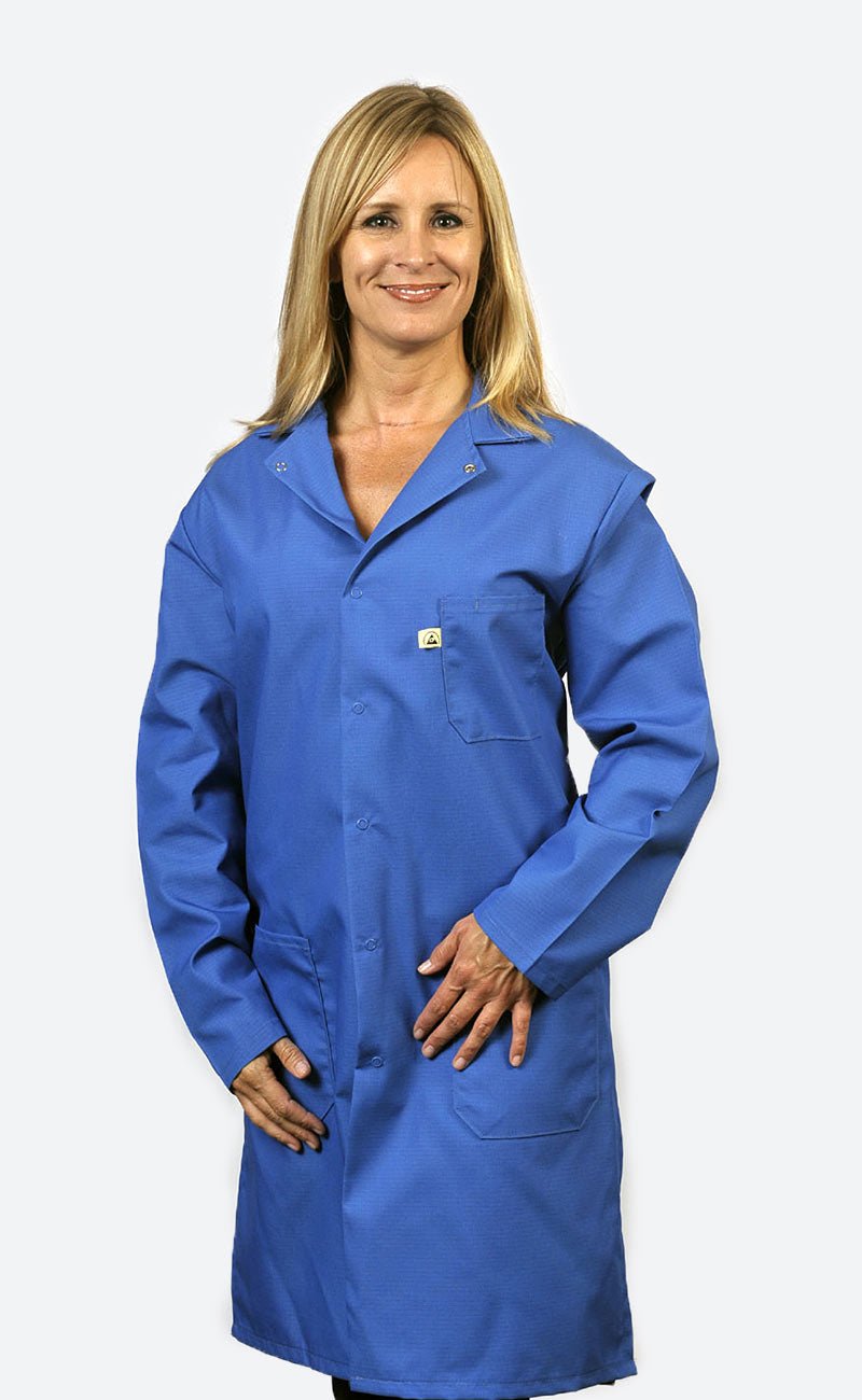 Tech Wear 371ACS - S Smock - Nylostat Fabric - Jacket - 3 Pocket Color = Royal Blue, Small MTESolutions