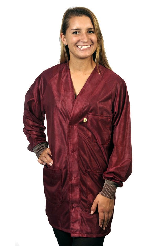 Tech Wear HOJ - 33C - 3XL Smock - Hallmark Style OFX - 100 - Jacket - 3 Pocket Color = Burgundy, 3XL, Knitted Cuffs MTESolutions