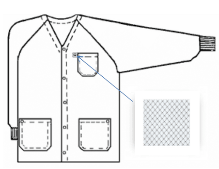 Tech Wear HOJ - 53C - XL Smock - Hallmark Style OFX - 100 - Jacket - 3 Pocket Color = Gray, XL, Knitted Cuffs MTESolutions