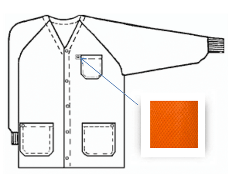 Tech Wear HOJ - HVO3C - 5XL Smock - Hallmark Style OFX - 100 - Jacket - 3 Pocket Color = Hi - Vis Orange, 5XL, Knitted Cuffs MTESolutions