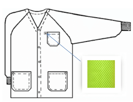 Tech Wear HOJ - HVY3C - XL Smock - Hallmark Style OFX - 100 - Jacket - 3 Pocket Color = Hi - Vis Yellow, XL, Knitted Cuffs MTESolutions