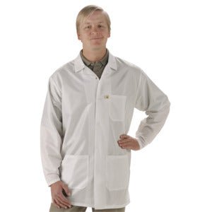 Tech Wear Leq - 13 Econoshield™ White Lab Coat - Lapel Collar - Ecx - 500 MTESolutions