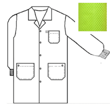 Tech Wear LOC - HVY3 - 3XL Smock - Traditional OFX - 100 - Lab Coat - 3 Pocket Color = Hi - Vis Yellow, 3XL MTESolutions