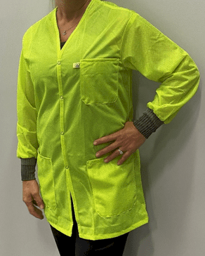 Tech Wear VOJ - HVY3KEY - XS Smock - Traditional OFX - 100 - Jacket - 3 Pocket Color = Hi - Vis Yellow, XS, With Key MTESolutions