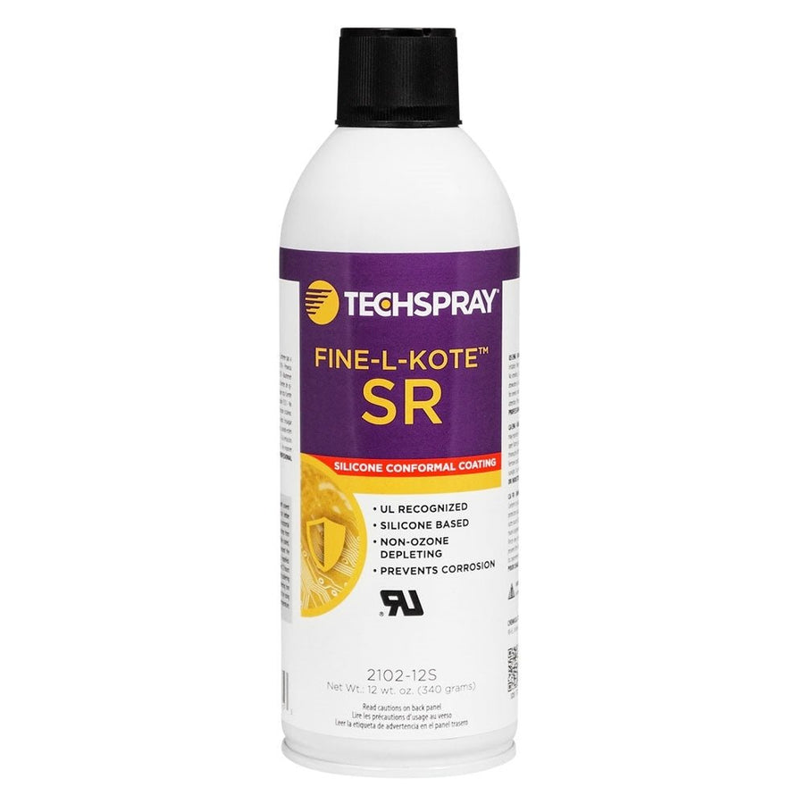 Techspray 2102 - 12S Fine - L - Kote SR Silicone Conformal Coating Standard Viscosity 12 oz Aerosol / 12 per case MTESolutions