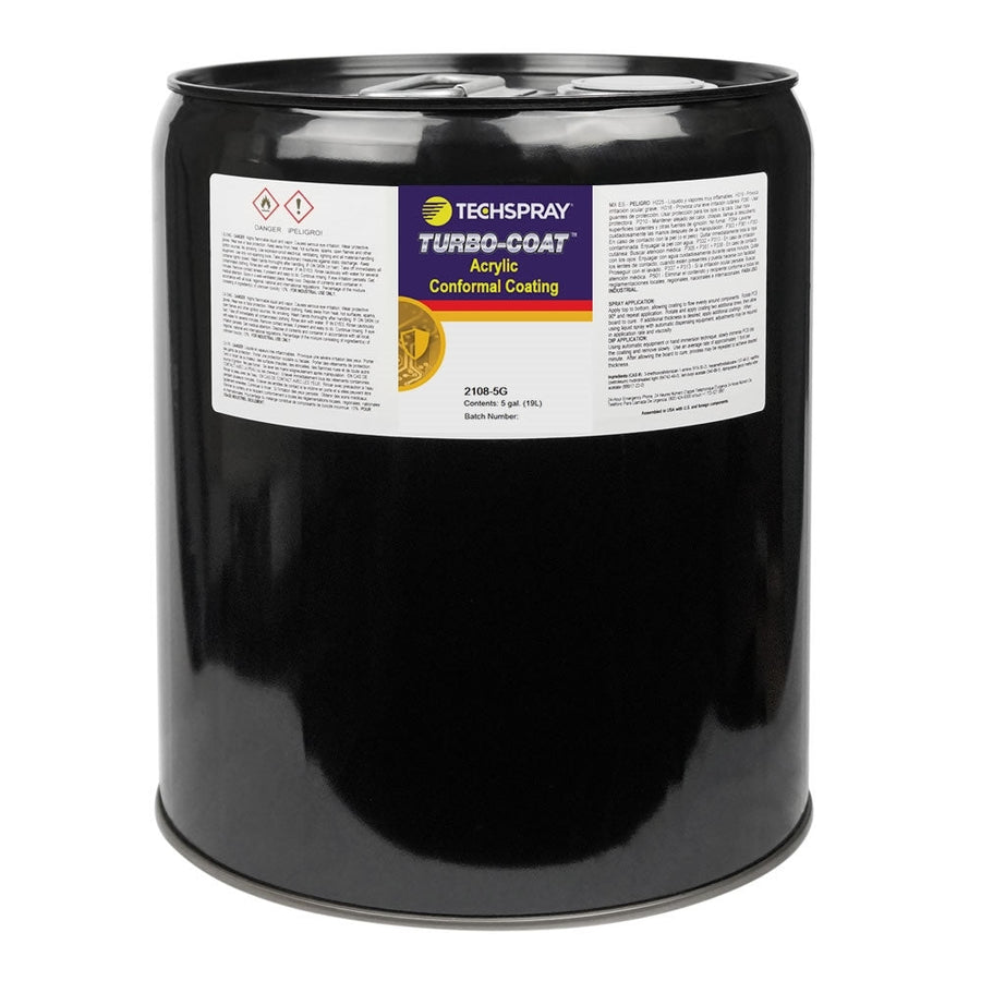Techspray 2108 - 5G Turbo - Coat Acrylic Conformal Coating - 5 Gal Liquid MTESolutions