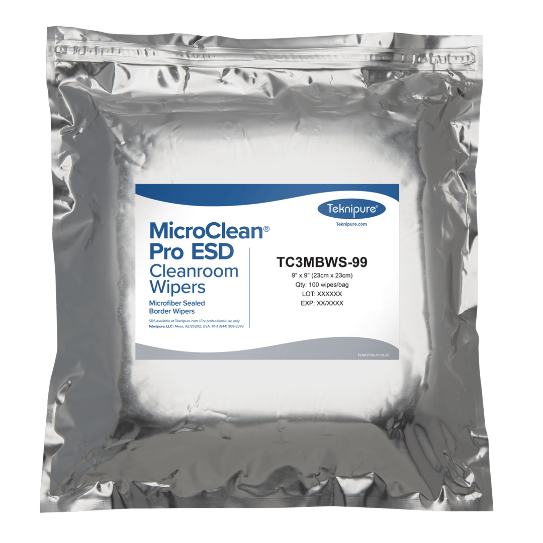 Teknipure MicroClean Pro TC3MBWS - 99, Mixed Weave Microfiber Sealed Wiper, 9 in x 9 in, Case of 1500 MTESolutions