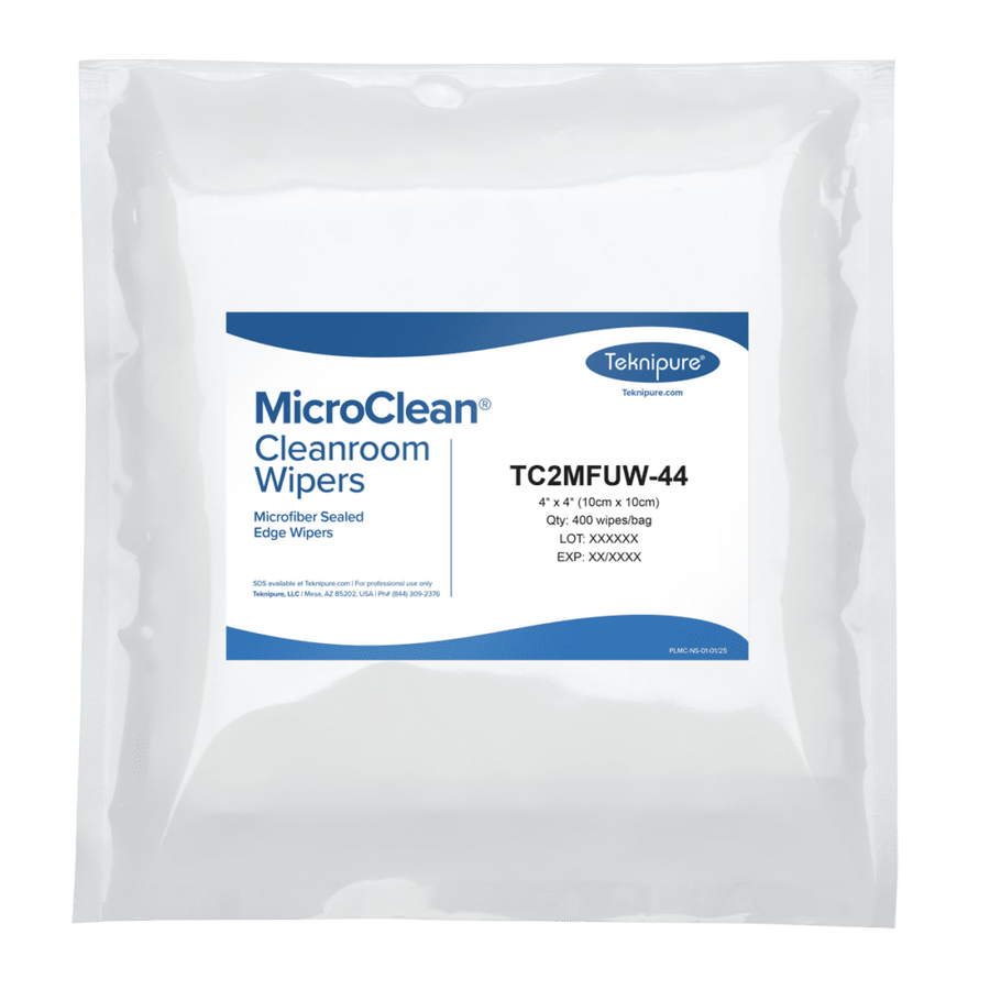 Teknipure TC2MFUW - 44 MicroClean™ Microfiber Sealed Edge Wipers, 4″x4″, Case of 8000 MTESolutions
