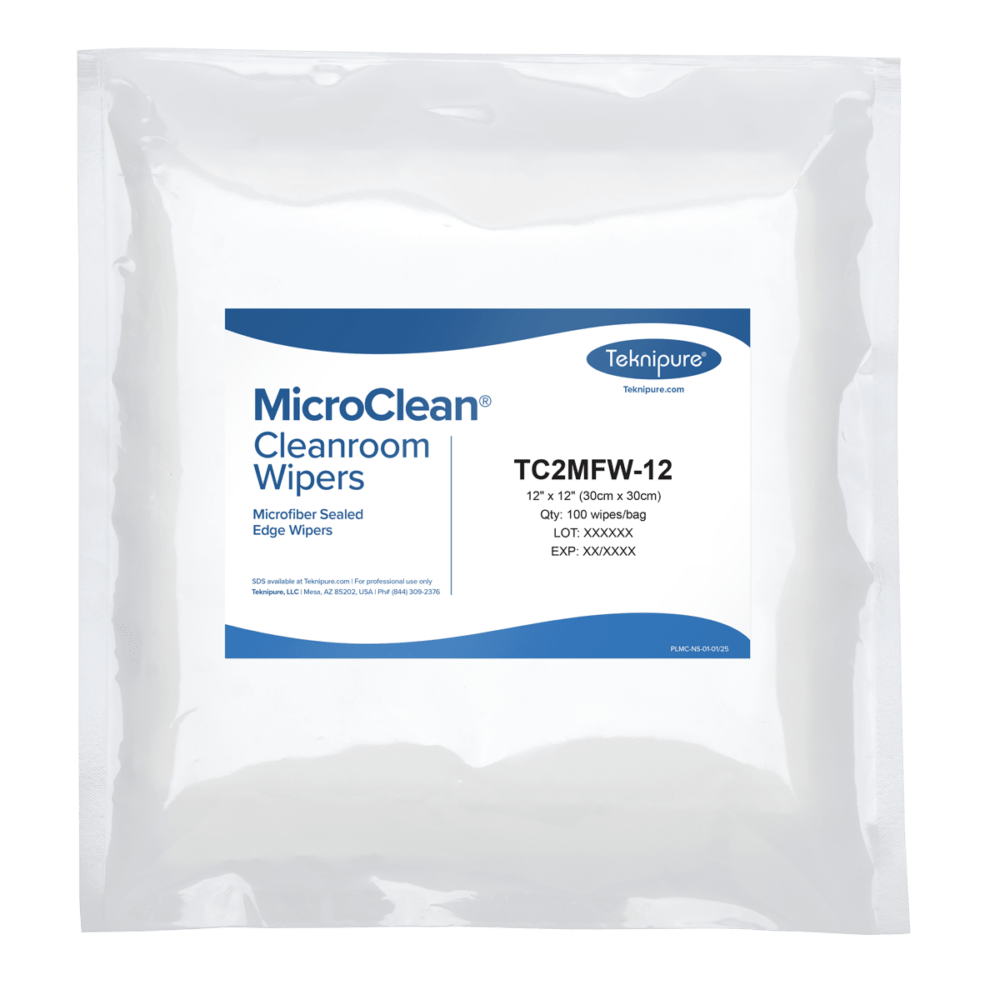 Teknipure TC2MFW - 12 MicroClean™ Laundered Woven Microfiber Wiper 12 in x 12 in, Case of 1000 MTESolutions