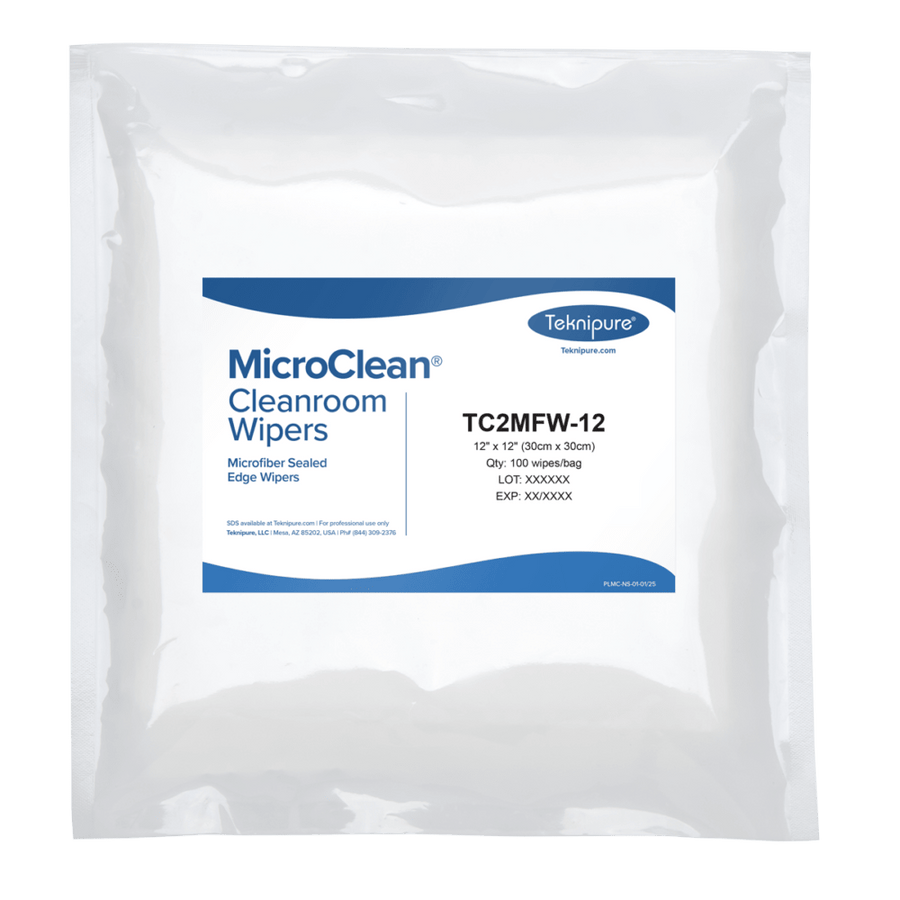 Teknipure TC2MFW - 12 MicroClean™ Laundered Woven Microfiber Wiper 12 in x 12 in, Case of 1000 MTESolutions