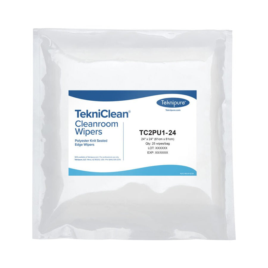 Teknipure TC2PU1 - 24 TekniClean® Polyester Knit Wiper, 24 in x 24 in, Case of 150 MTESolutions